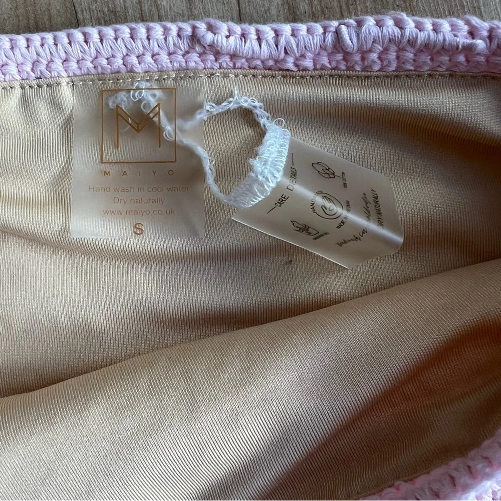 NWOT Maiyo Rose Crochet High Rise Bikini Bottom - Picture 4 of 11